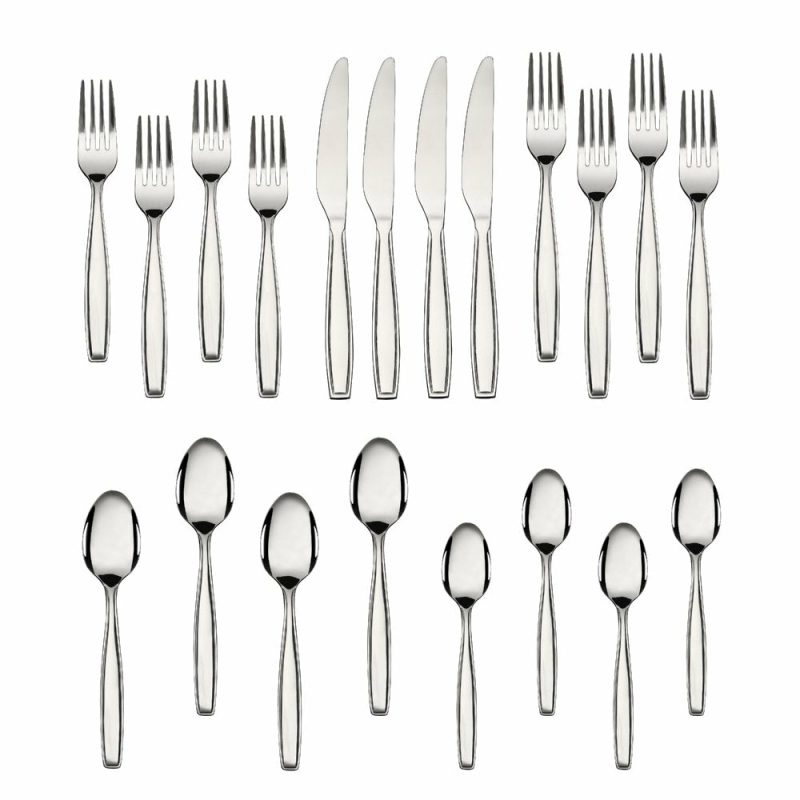 Kitchen & Dining |  20 Piece Stainless Steel Flatware Set, Silver, Tableware Service For 4 Dining & Entertaining Dining & Entertaining