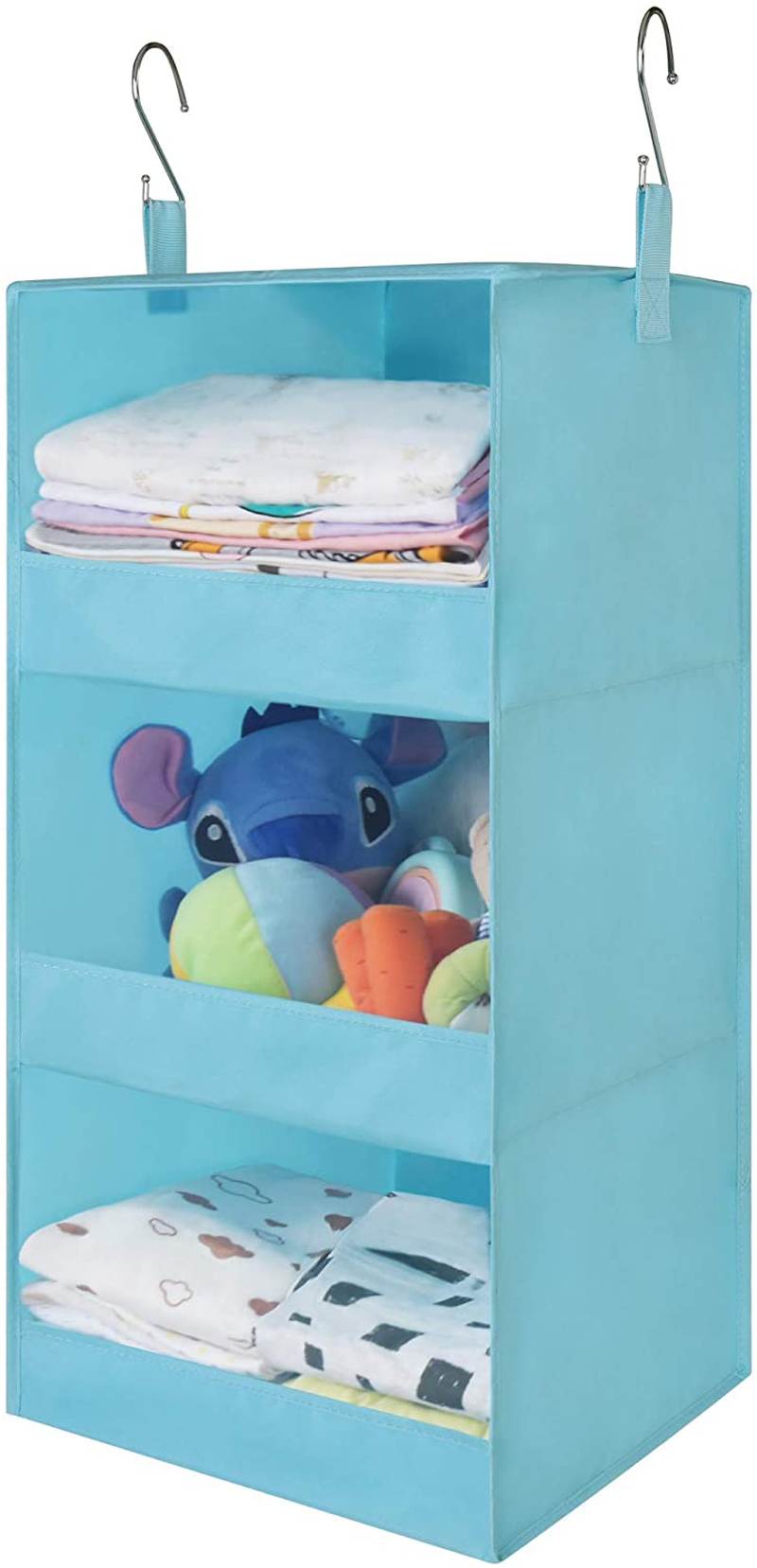 Storage & Organization |  Granny Says 3-Shelf Hanging Closet Organizer, Collapsible Closet Hanging Shelves, Nursery Hanging Organizer, Light Blue, 28.9" H X 12.2" W X 12.2" D, 1-Pack Home Decor & Cleaning GRANNY SAYS