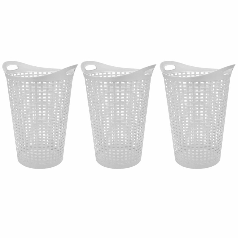 Storage & Organization |  3 Pack Flexible Round Wicker Hamper Home Decor & Cleaning Starplast