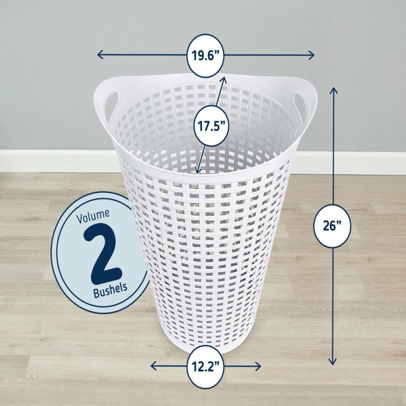 Storage & Organization |  3 Pack Flexible Round Wicker Hamper Home Decor & Cleaning Starplast