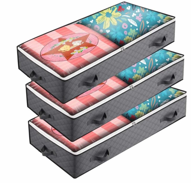 Storage & Organization |  3Pcs Underbed Storage Containers Home Decor & Cleaning HONEIER