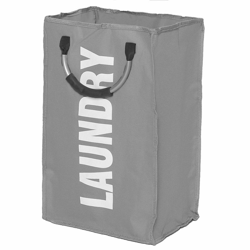 Storage & Organization |  Laundry Baskets 131321 Inches Collapsible Laundry Hmaper Waterproof Clothes Hampers For Laundry Oxford Laundry Bags With Handles Home Decor & Cleaning Dark Gray