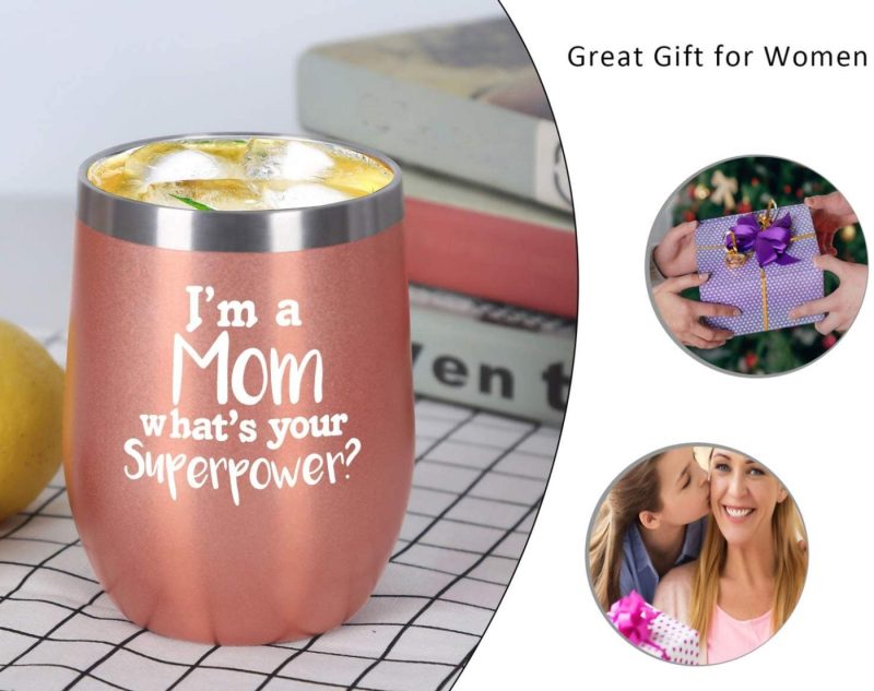 Bar Tools & Drinkware |  I’M A Mom What’s Your Superpower Mom Wine Tumbler, Mom Gifts 12 Oz Wine Tumbler, Funny Mother’s Day Gifts For Mom Mother In Law Mom To Be Grandma Her, Insulated Stainless Steel Wine Tumbler Bar Tools & Drinkware Bar Tools & Drinkware