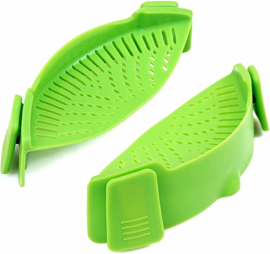 Kitchen & Dining |  2 Pack Silicone Clip-On Pasta Strainer Home Decor & Cleaning Cozihom