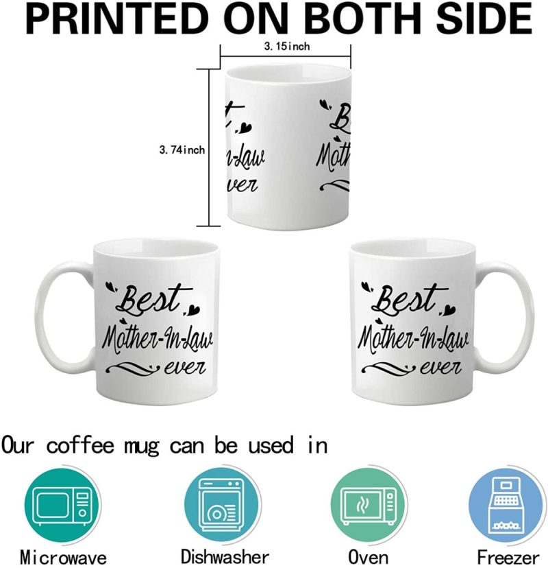 Kitchen & Dining |  Best Mother In Law Coffee Mug Mother In Law Coffee Mugs Best Mother In Law Gifts Birthday Mothers Day Best Mother In Law Gifts From Daughter Son In Law 11 Ounce With Gift Box Dining & Entertaining Dining & Entertaining