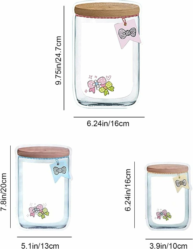 Storage & Organization |  20 Pcs Reusable Mason Jar Zipper Bags Mason Jar Bag Refrigerator Organizer Stand-Up Airtight Seal Saver Bags Food Storage Sandwich Bags For Kitchen Kids Snack Home Decor & Cleaning Enkrio